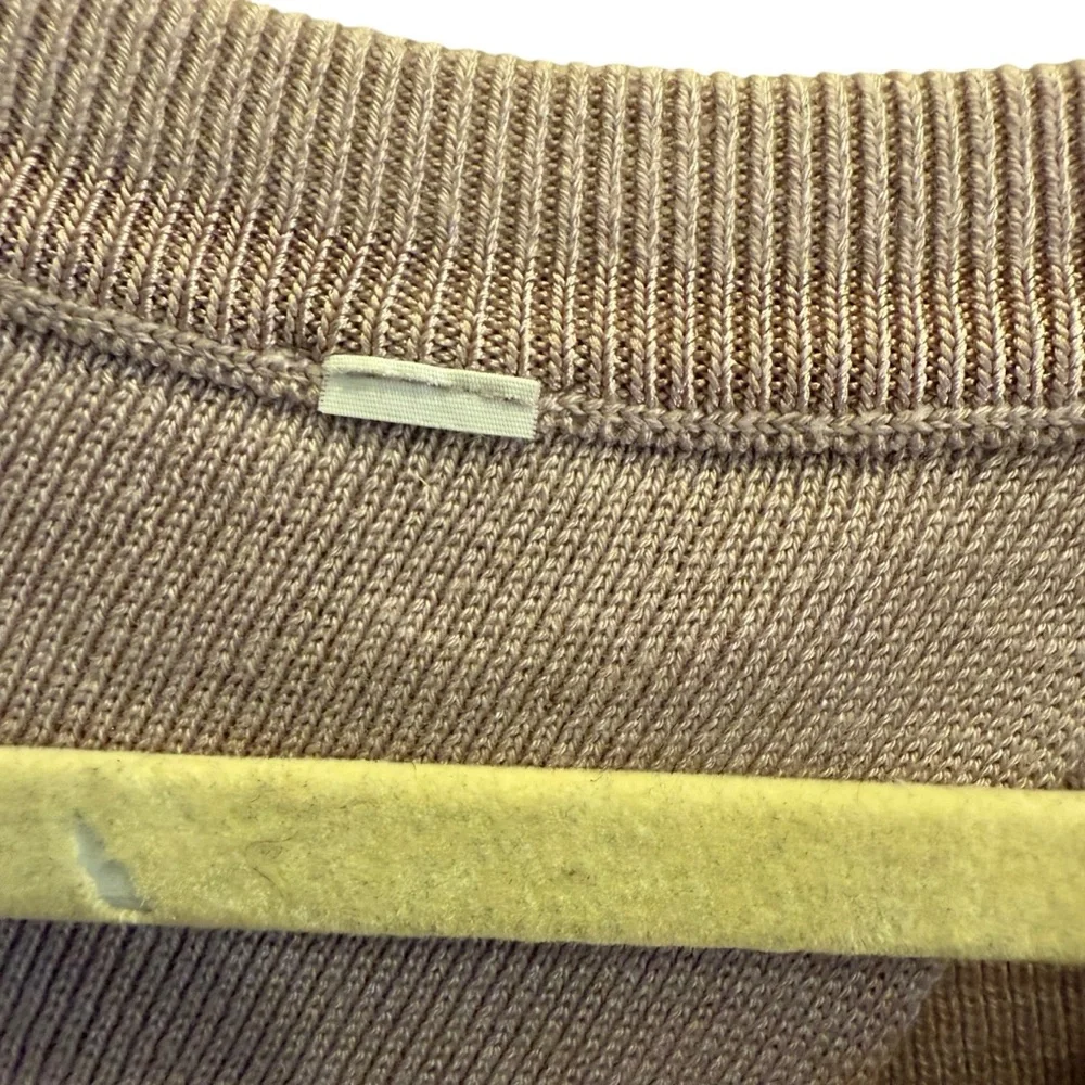 Lululemon Sunset Savasana Merino Wool Womens Blush Pink Open Back Sweater Sz 16